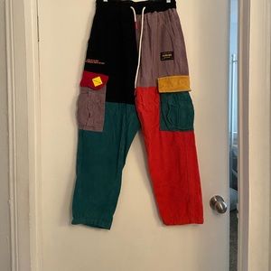 Aelfric eden colorblock corduroy cargo pant size M